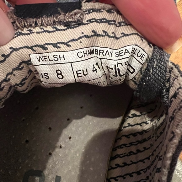 Hey Dude Men's Welsh Chambray Sea Blue Casual Shoes, size 8, distressed, GUC - Picture 5 of 7